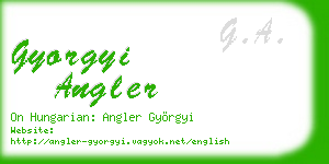 gyorgyi angler business card
