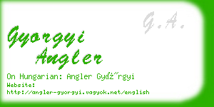 gyorgyi angler business card